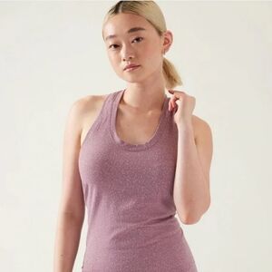 BNWT Athleta Momentum Racerback Tank size XL, speckled/heathered mauve